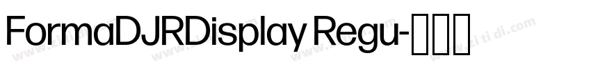 FormaDJRDisplay Regu字体转换